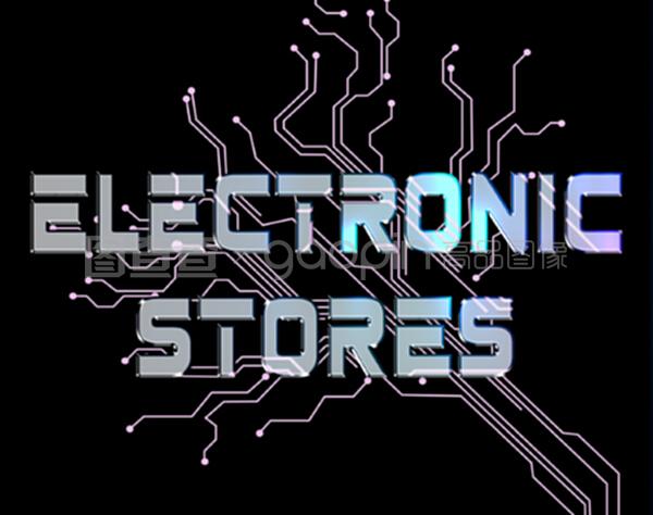 电子商店表示电子产品的零售和贸易